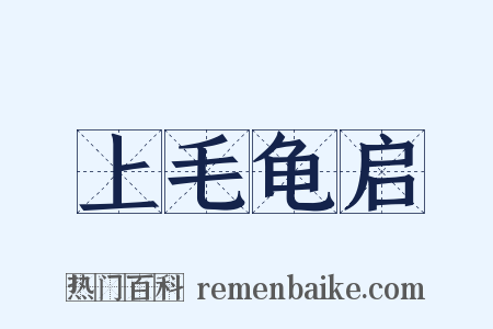 上毛龟启是什么意思的图片